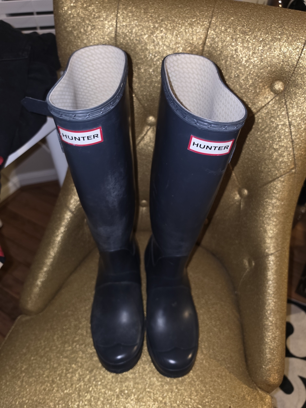 Hunter Women's Tall Rain Boots in Navy